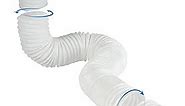White 1-Pack Rain Gutter Downspout Extensions Flexible, Drain Downspout Extender,Down Spout Drain Extender, Gutter Connector Rainwater Drainage,Extendable from 21 to 68 Inches