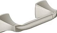 Moen Voss Collection Brushed Nickel Pivoting Toilet Paper Holder, Wall Mounted Double Post Toilet Tissue Holder, YB5108BN 13.39 x 3.03 x 4.92 inches