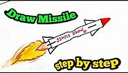 How to draw missile simple?- easy drawing of missile rocket