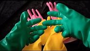 🧤 Brand New Size Small Elbow Length Green Rubber Gloves ASMR