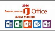 how to install microsoft office 2016 (365) FREE | office 2016 Download and installation