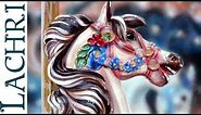 Speed Painting Carousel Horse in acrylic and airbrush - Time Lapse Demo by Lachri