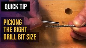 Picking the Right Drill Bit Size for a Screw