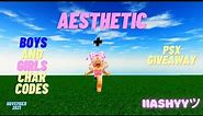 AESTHETIC - 5+ ROBLOX BOYS AND GIRLS CHAR CODES 2021 (part 5) + PSX GIVEAWAY ANNOUNCEMENT #roblox