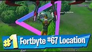 Fortnite Fortbyte #67 Location - Accessible by flying Retaliator Glider rings Southen Sky Platform