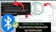 ✅20 Steps To Fix Bluetooth Not Working In Windows 10 /11 ||Bluetooth Not Showing In Device Manager?