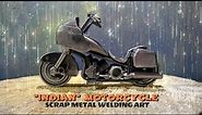 INDIAN MOTORCYCLE. Scrap metal Welding Art. Recycled metal sculpture ( Bolts, bearing, fittings .. )