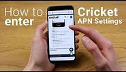 How to Enter Cricket APN Settings on Any Android Phone!
