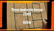3 BEDROOM HOUSE - 72m2 / FLOOR PLAN