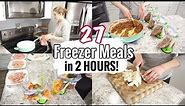 27 EASY Freezer Meals in 2 HOURS! | CHEAP AND EASY FREEZER MEAL PREP 2022 | Katelyn's Kitchen