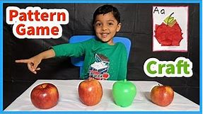 Diyan Learns Alphabet A For Apple, Crafts, Pattern Game | Educational Video for Kids, Toddlers