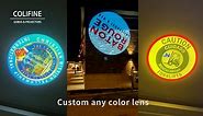 100W LED Logo GOBO Projector Ip67 Waterproof DJ Effect Light Including Free Custom Glass GOBO to Project Image for Hotel Company Store Wedding Advertising Indoor and Outdoor Use (100W)