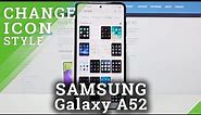 How to Change Icon Style on SAMSUNG Galaxy A52 – Change Icon Shape