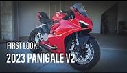 First Look at the 2023 Ducati Panigale V2 (Walkaround and Cold Start)