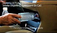 IONKINI Car Air Purifier Ionizer JO-6271 Smoke dispelling experiment in car