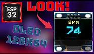 How To Use The I2C 128x64 OLED Display On The ESP32