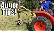 How to Use a Post Hole Digger / Auger with Compact Tractor