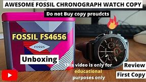 Fossil Chronograph watch first copy at cheap price | Fossil FS4656 first copy |Unboxing & First look