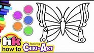 How To Draw A Butterfly | Drawing And Coloring for Kids | Chiki Art | HooplaKidz How To