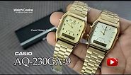 Casio Vintage Watch Gold Model AQ-230GA-9 Analog Digital Review & Comparison