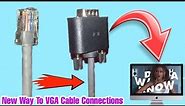 How to connect Ethernet Cable to VGA Cable Connector, How to Repair VGA Cable Process, Ethernet