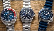 Comparing 3 of the BEST Dive Watches Under $500 - Citizen Promaster, Orient Kamasu, & Seiko Turtle