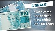 Itens de segurança da cédula do Real - R$ 100
