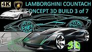 LAMBORGHINI COUNTACH CONCEPT 3D BUILD PART 3 using RHINO 3D