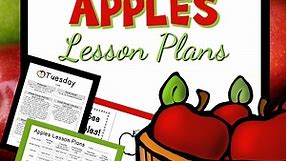 Preschool Apple Theme Lesson Plans