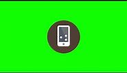 Free Mobile phone Icon Green Screen