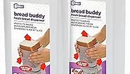Buddeez Bread Buddy Bread Box – Bread Container & Bread Storage for Kitchen Counter, Sandwich Bread Holder, Bread Saver & Bread Keeper, Bread Bin & Breadbox Countertop Storage, Red Lid, (Pack of 2)