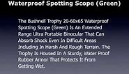 Bushnell Trophy 20-60x65 Waterproof Spotting Scope