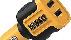 DEWALT 2-Port USB Car Charger — 24W Fast Charge Dual Port USB-A for iPhone 14 13 12 11 Pro Max X XR XS 8 Plus 6s iPad — Compatible with Samsung Galaxy S22 S21 S10 Plus S7 GPS