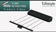 Hills 5 Line Retracting Clothesline Product Video
