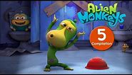 Funny Animated Cartoon - Alien Monkeys - Compilation - Cartoons For Children