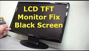 LCD TFT monitor fix, black screen, no display