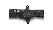 CRKT M21-10KSF EDC Folding Pocket Knife: Special Forces Everyday Carry, Black Serrated Edge Blade, Frame Lock, Dual Hilt, Stainless Steel Handle, Reversible Pocket Clip