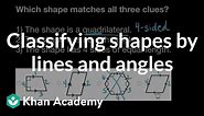 Classifying shapes by lines and angles | Math | 4th grade | Khan Academy