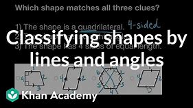 Classifying shapes by lines and angles | Math | 4th grade | Khan Academy