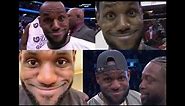 The Four times Lebron made Troll Smile Faces side by side by side by side comparsion