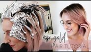 Rose Gold Hair - How to Tutorial on Hairstylist (My Favorite Color Formula)
