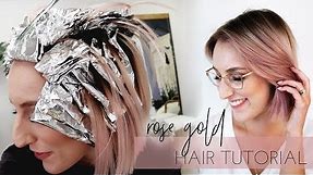 Rose Gold Hair - How to Tutorial on Hairstylist (My Favorite Color Formula)