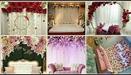 Wedding stage decoration ideas | Simple backdrop decoration #wedding