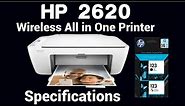 HP Deskjet 2620 All in One Printer Specifications (Wireless Printer)