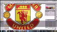 Tutorial Making logo Manchester United Vector Adobe illustrator