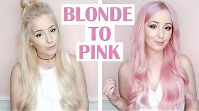 How To: Blonde To Pink Hair Tutorial | by tashaleelyn