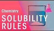 Solubility Rules | Acids, Bases & Alkali's | Chemistry | FuseSchool