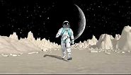 Astronaut on the Moon Animated Background - FREE HD Screensaver