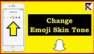 How To Change Emoji Skin Tone On Snapchat
