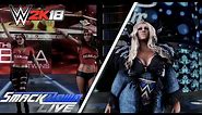 Nikki Bella w. Brie Bella vs Charlotte Flair SmackDown Women's Championship |WWE2K18 PS4